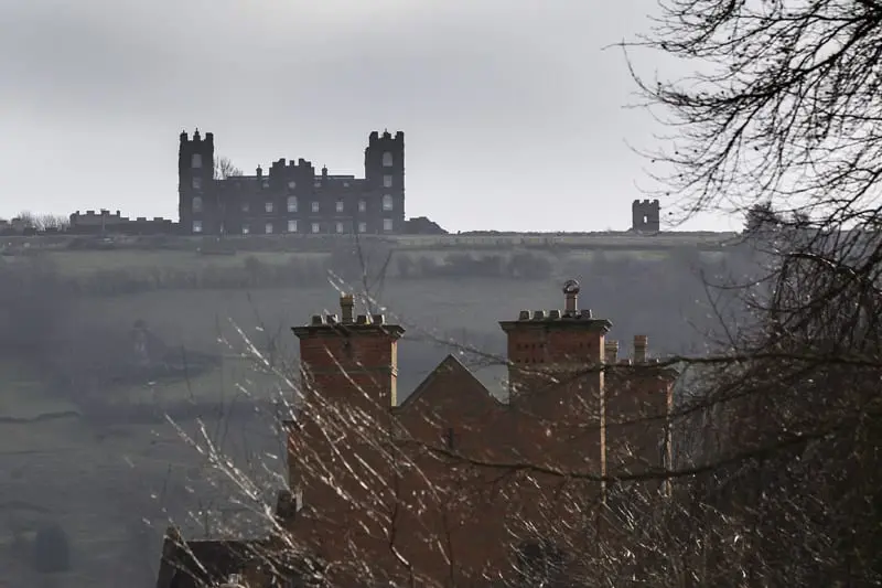 Riber Castle elevation long distance