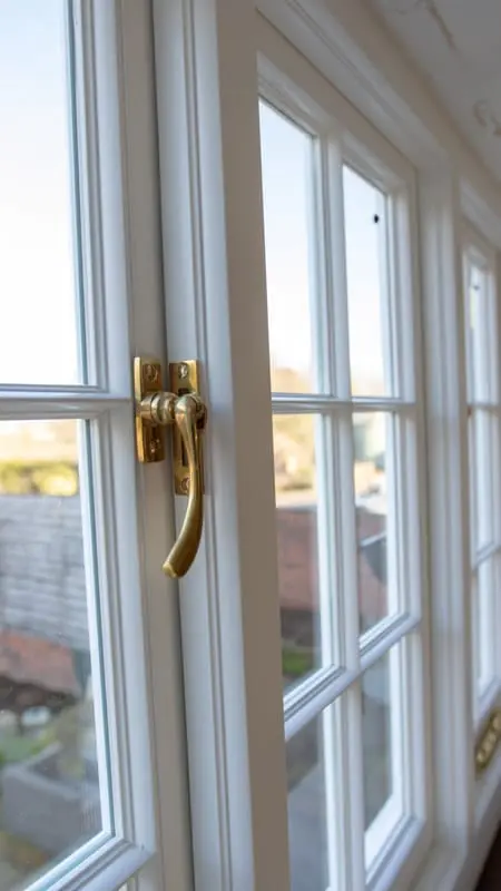 Richmond 3 light astragals Georgian white close up internal