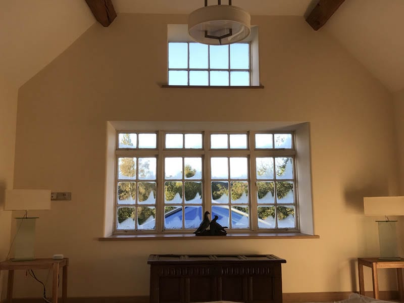 master bedroom traditional windows before