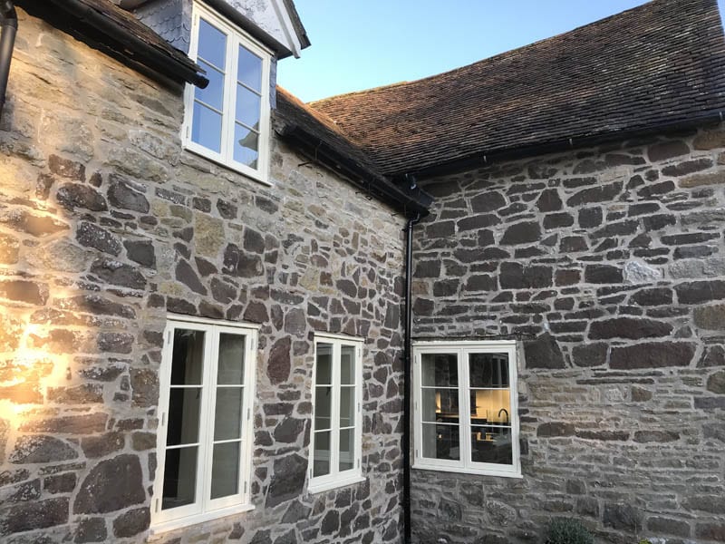 traditional windows nw elevation before