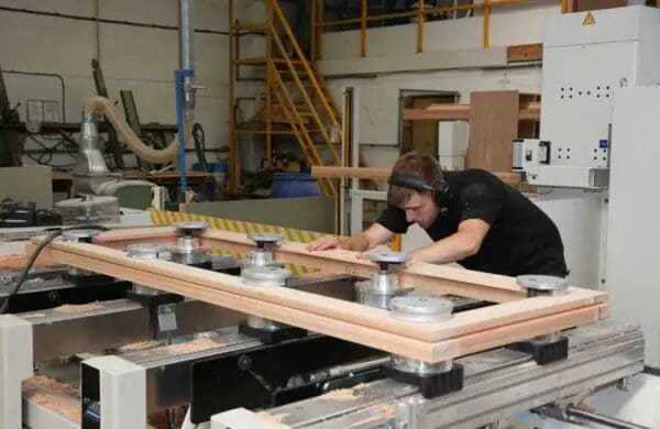 Heritage window in manufacturing workshop ready for fitting with Pilkington Spacia vacuum glazing