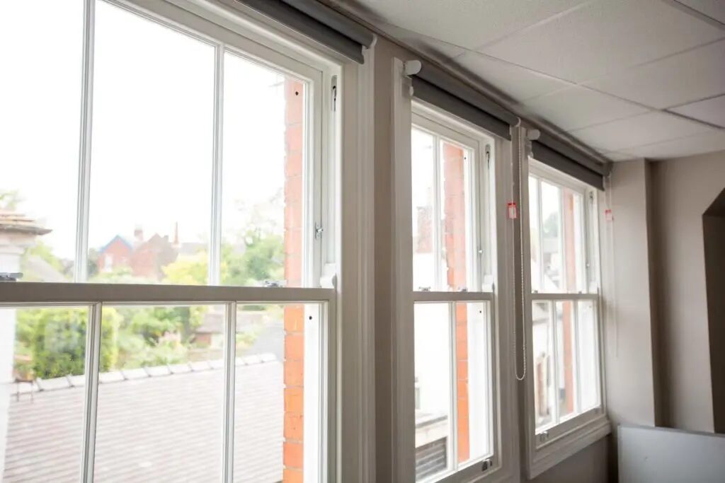 Winston sliding sash windows internal shot. Modern Ultra Thin Double Glazing replaces single glazing in conservation areas