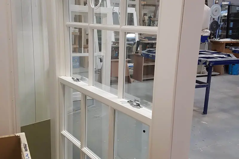 vacuum glass installed in heritage sash window