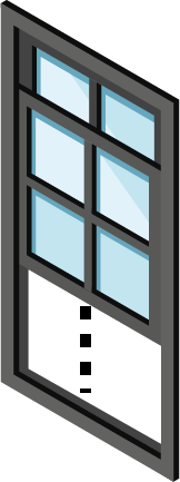 A Sash Window lifts open vertically