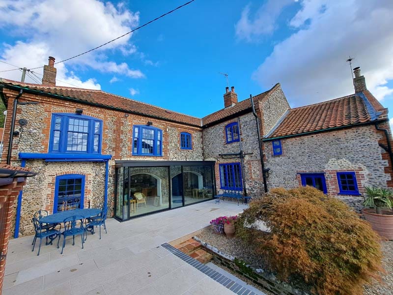 Charming heritage windows enhancing the character of a listed property in Wells-next-the-Sea, Norfolk