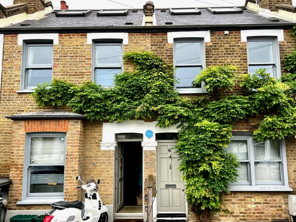 Windows and doors installed in Wimbledon 2012. Photograph taken September 2024.
