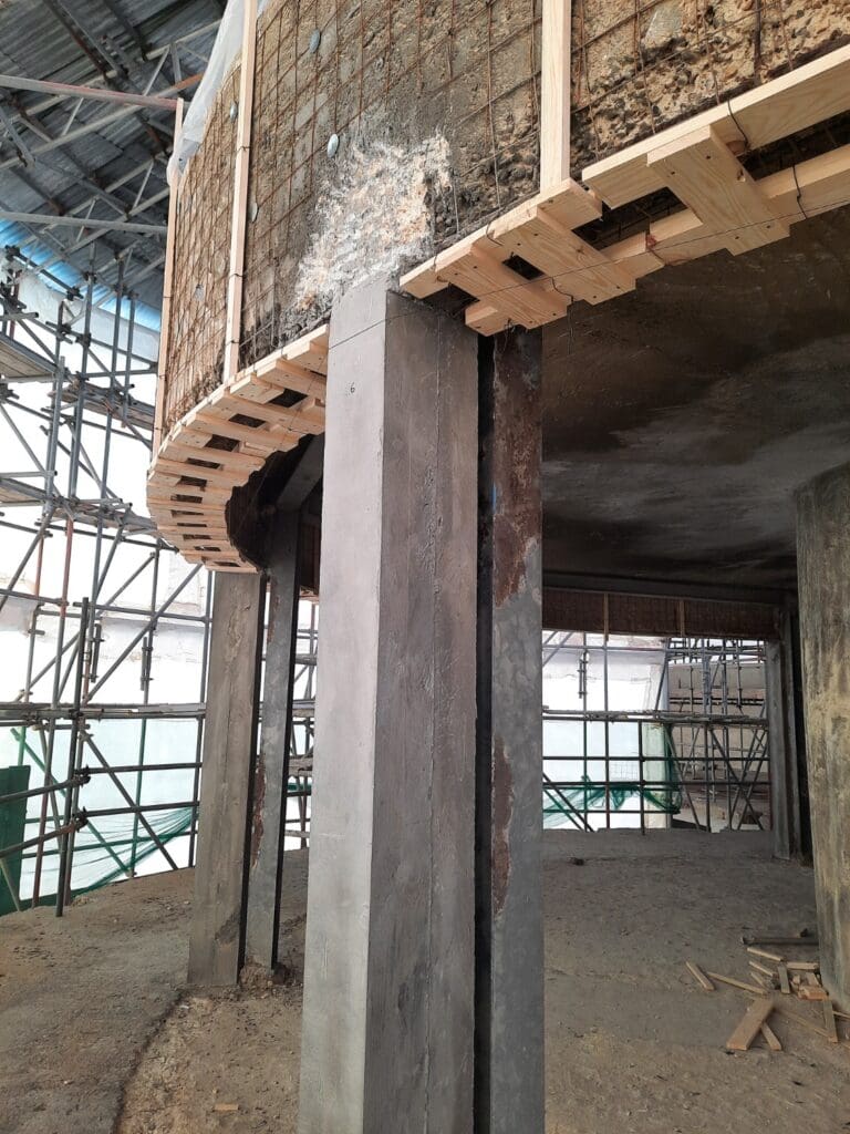 before image with degraded concrete