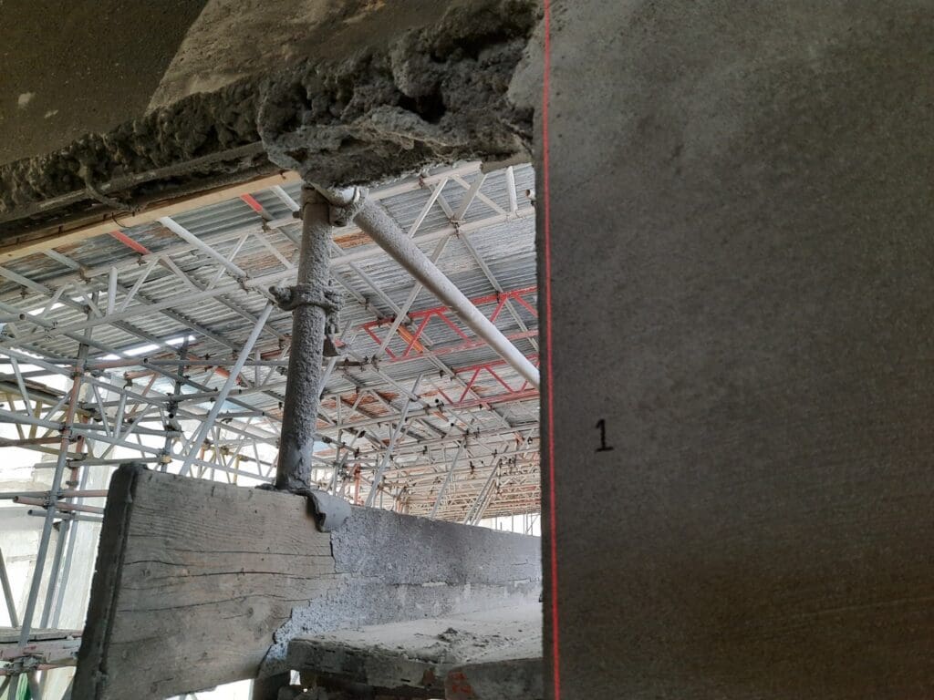 uneven spray concrete