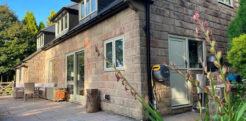 building with timber windows and doors